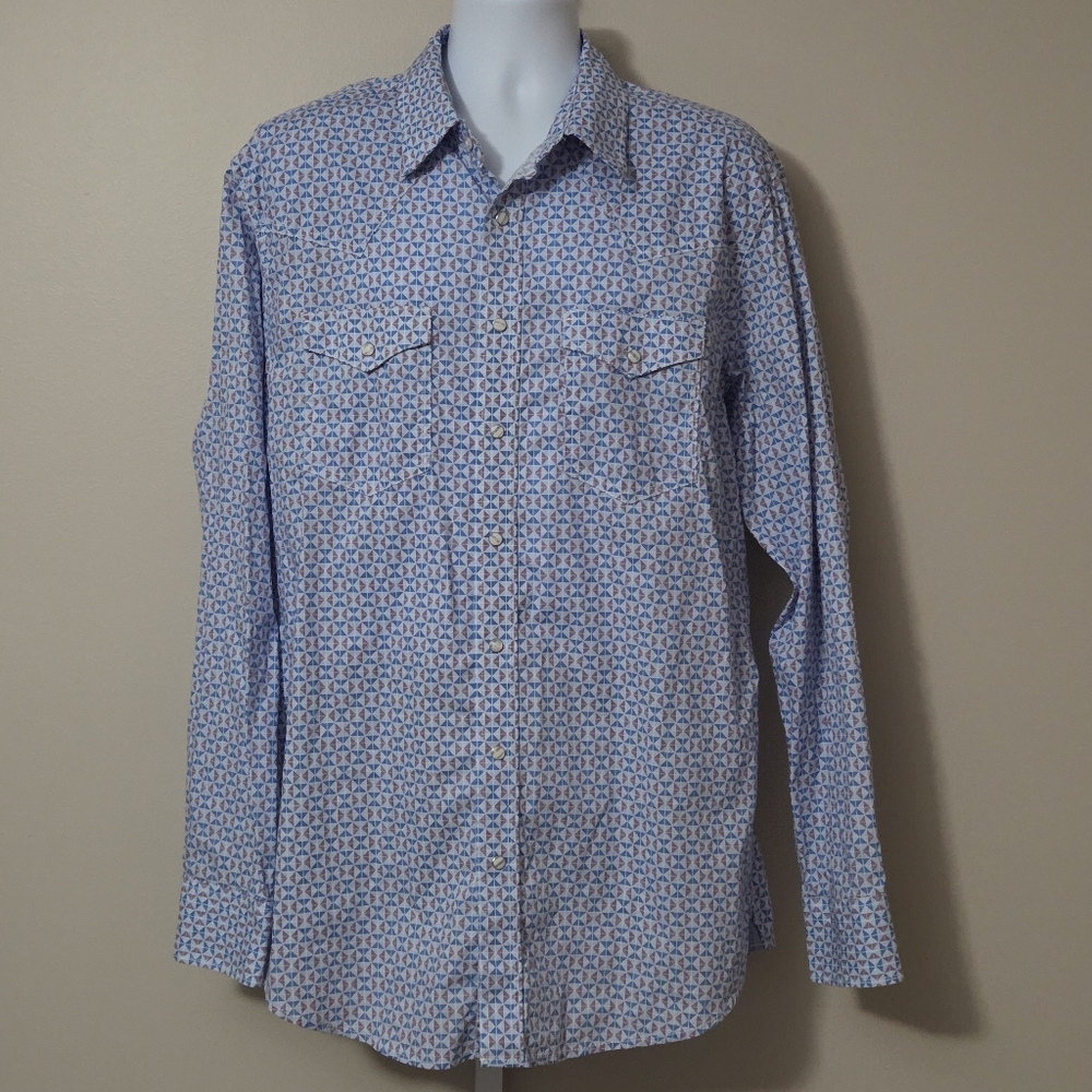 Wrangler 20X Pearl Snap Western Rodeo Long Sleeve Shirt Men's XLT